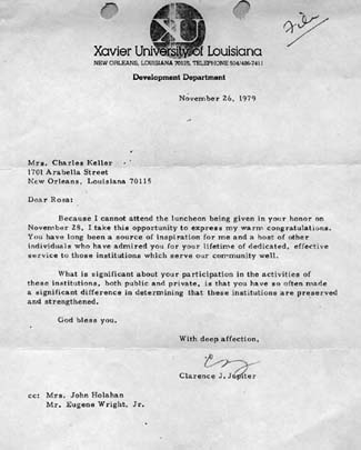 Letter from Clarence Jupiter