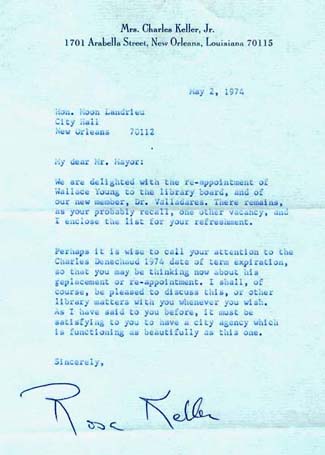 Letter to Mayor Landrieu